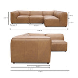 Moe's Home Form Signature Modular Sectional Sonoran Tan Leather XQ-1004-40