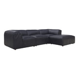 Moe's Home Form Lounge Modular Sectional Vantage Black Leather XQ-1005-02