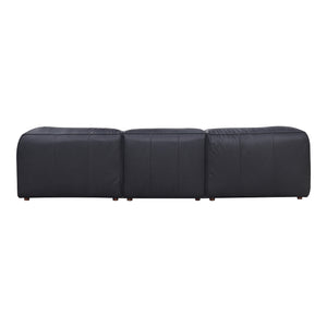 Moe's Home Form Lounge Modular Sectional Vantage Black Leather XQ-1005-02