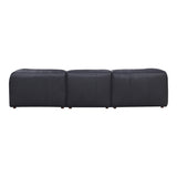 Moe's Home Form Lounge Modular Sectional Vantage Black Leather XQ-1005-02