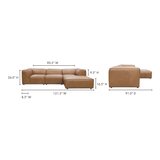 Moe's Home Form Lounge Modular Sectional Sonoran Tan Leather XQ-1005-40