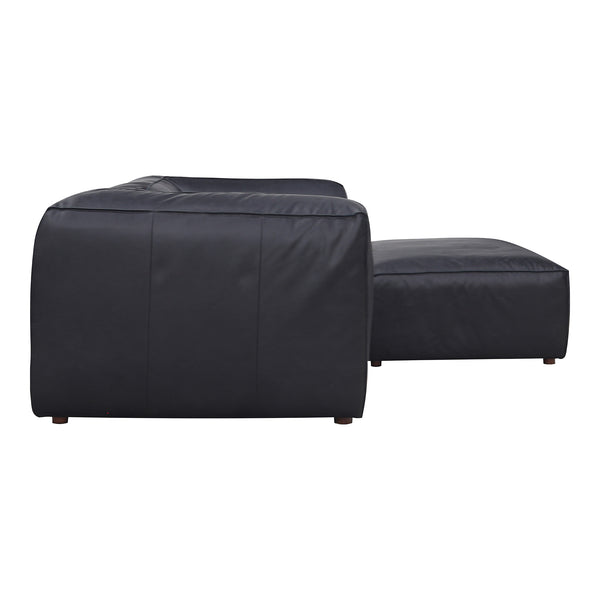 Moe's Home Form Nook Modular Sectional Vantage Black Leather XQ-1006-02