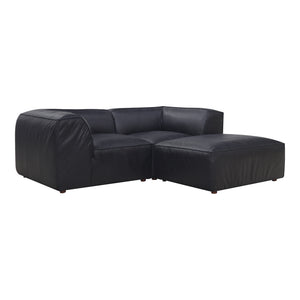 Moe's Home Form Nook Modular Sectional Vantage Black Leather XQ-1006-02