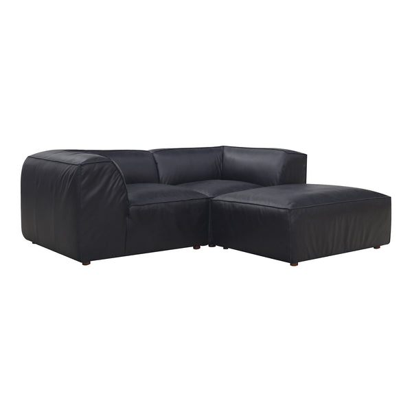Moe's Home Form Nook Modular Sectional Vantage Black Leather XQ-1006-02