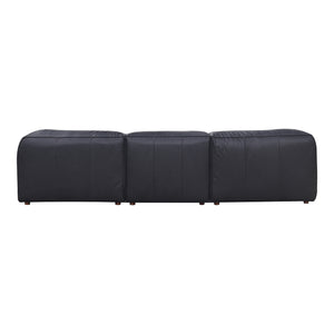 Moe's Home Form Classic L Modular Sectional Vantage Black Leather XQ-1007-02