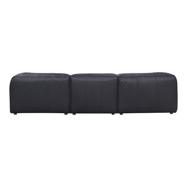 Moe's Home Form Classic L Modular Sectional Vantage Black Leather XQ-1007-02
