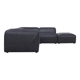 Moe's Home Form Classic L Modular Sectional Vantage Black Leather XQ-1007-02