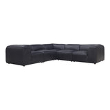 Moe's Home Form Dream Modular Sectional Vantage Black Leather XQ-1008-02