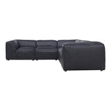 Moe's Home Form Dream Modular Sectional Vantage Black Leather XQ-1008-02