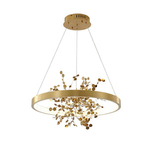 Bethel Gold LED Chandelier in Stainless Steel & Aluminum