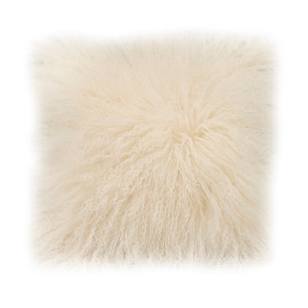Moe's Home Lamb Fur Pillow Cream XU-1000-05