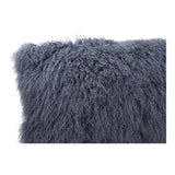 Moe's Home Lamb Fur Pillow Large Grey Blue