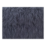 Moe's Home Lamb Fur Pillow Large Grey Blue