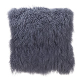 Moe's Home Lamb Fur Pillow Large Grey Blue