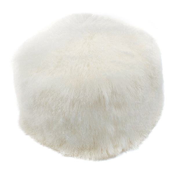 Moe's Home Lamb Fur Pouf Natural