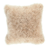 Moe's Home Cashmere Fur Pillow Cream