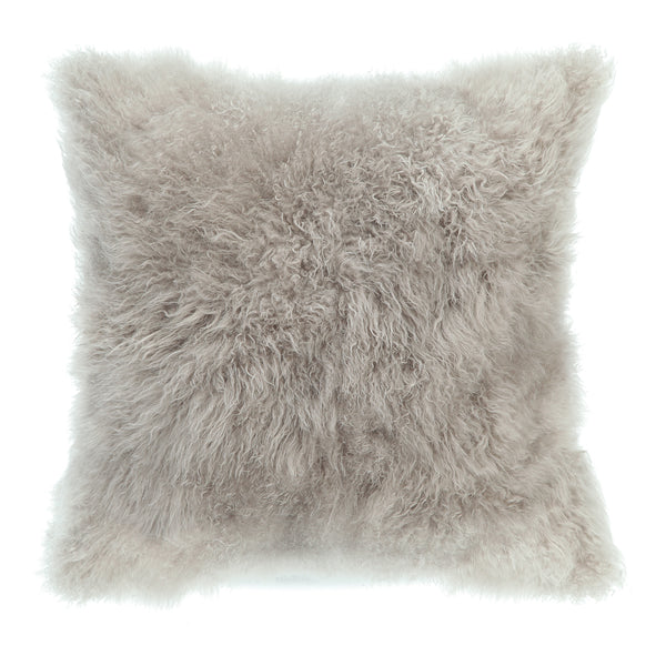 Moe's Home Cashmere Fur Pillow Light Grey