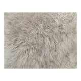 Moe's Home Cashmere Fur Pillow Light Grey