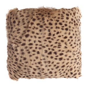 Moe's Home Spotted Goat Fur Pouf Cream