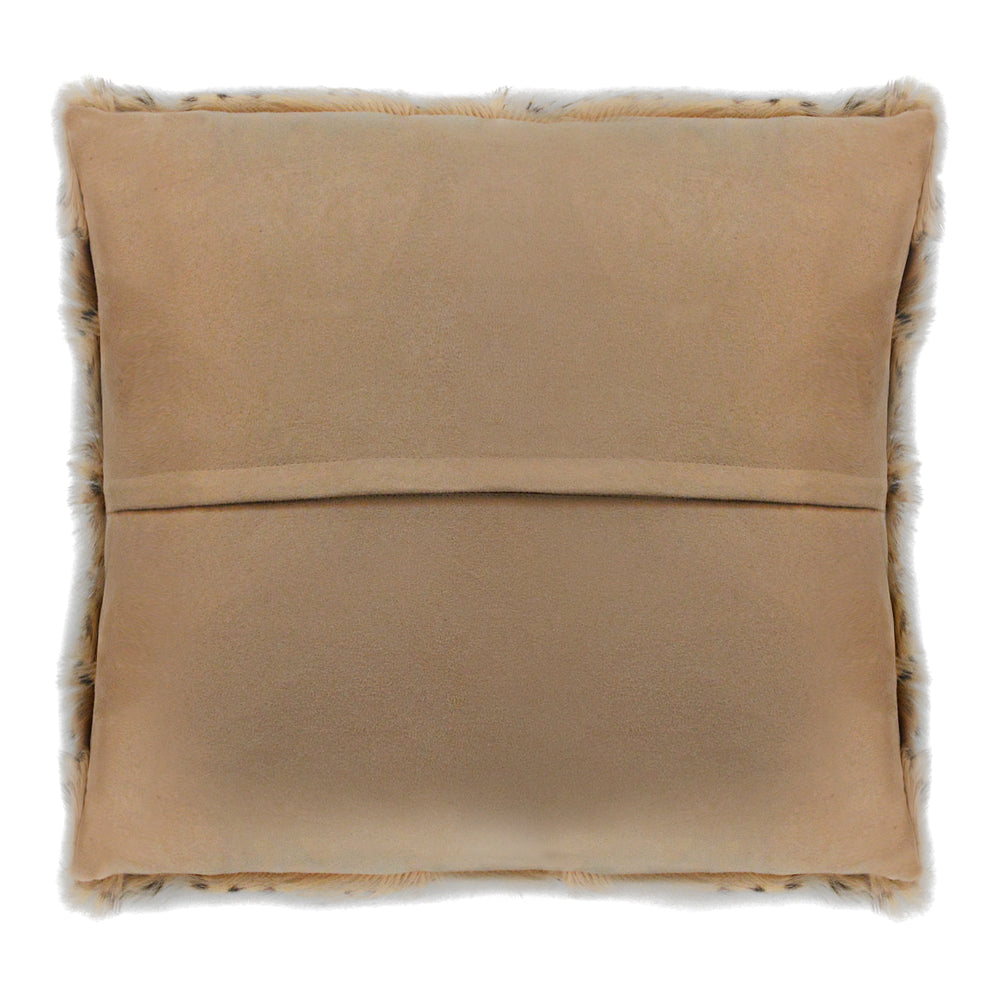 Moe's Home Spotted Goat Fur Pillow Cream