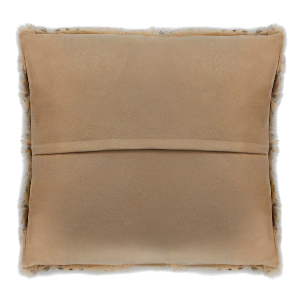 Moe's Home Spotted Goat Fur Pillow Cream