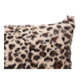 Moe's Home Goat Fur Bolster Spotted Brown Leopard