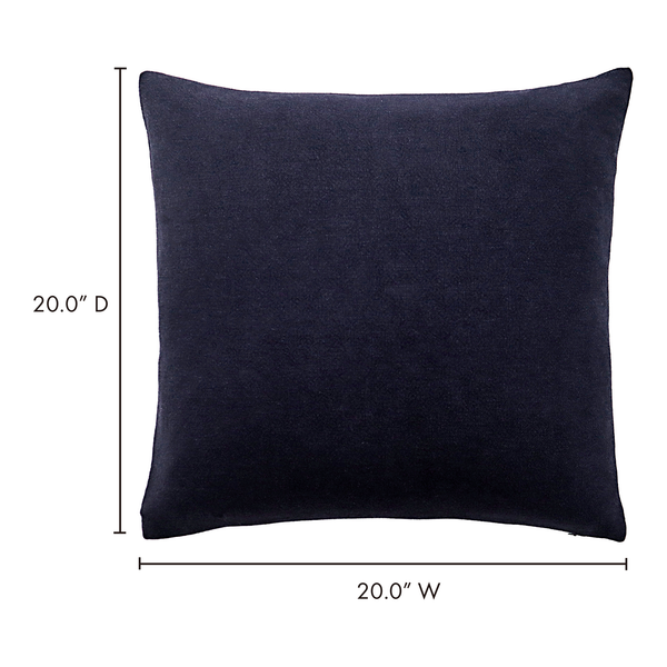 Moe's Home Prairie Pillow Rustic Navy XU-1025-46