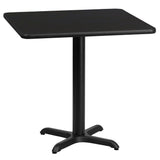 English Elm EE1124 Classic Commercial Grade Restaurant Dining Table and Base Black EEV-10966