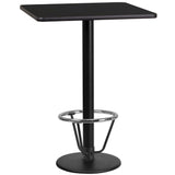 English Elm EE1129 Contemporary Commercial Grade Restaurant Dining Table and Bases - Bar Height Black EEV-10986