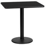 English Elm EE1133 Classic Commercial Grade Restaurant Dining Table and Base Black EEV-11002
