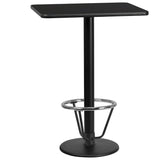 English Elm EE1135 Contemporary Commercial Grade Restaurant Dining Table and Bases - Bar Height Black EEV-11010