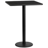 English Elm EE1148 Contemporary Commercial Grade Restaurant Dining Table and Bases - Bar Height Black EEV-11056