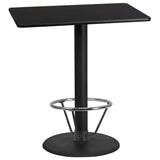 English Elm EE1157 Contemporary Commercial Grade Restaurant Dining Table and Bases - Bar Height Black EEV-11092
