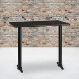 English Elm EE1159 Contemporary Commercial Grade Restaurant Dining Table and Bases - Bar Height Black EEV-11100