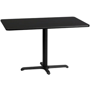 English Elm EE1160 Classic Commercial Grade Restaurant Dining Table and Base Black EEV-11104