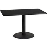 English Elm EE1163 Classic Commercial Grade Restaurant Dining Table and Base Black EEV-11116