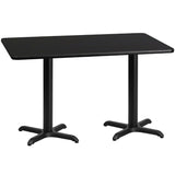 English Elm EE1166 Classic Commercial Grade Restaurant Dining Table and Base Black EEV-11128