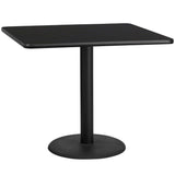 English Elm EE1182 Classic Commercial Grade Restaurant Dining Table and Base Black EEV-11180