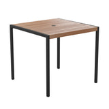 English Elm EE2865 Modern Commercial Grade Teak Patio Table and Chair Set Teak EEV-17102