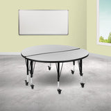 English Elm EE2924 Contemporary Commercial Grade Collaborative Activity Table Set Grey EEV-17235
