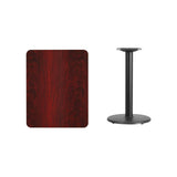 English Elm EE1133 Classic Commercial Grade Restaurant Dining Table and Base Mahogany EEV-11003