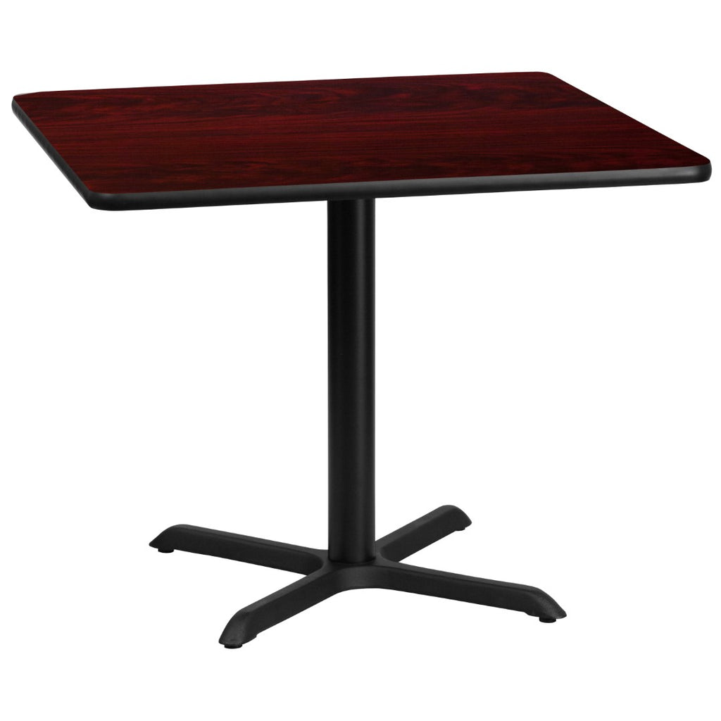 English Elm EE1171 Classic Commercial Grade Restaurant Dining Table and Base Mahogany EEV-11143