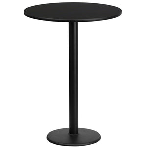 English Elm EE1256 Contemporary Commercial Grade Restaurant Dining Table and Bases - Bar Height Black EEV-11504