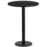 English Elm EE1256 Contemporary Commercial Grade Restaurant Dining Table and Bases - Bar Height Black EEV-11504