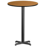 English Elm EE1259 Contemporary Commercial Grade Restaurant Dining Table and Bases - Bar Height Natural EEV-11518