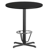 EE1266 Contemporary Commercial Grade Restaurant Dining Table and Bases - Bar Height [Single Unit]