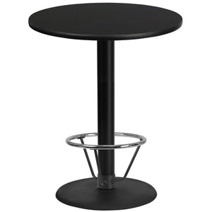 English Elm EE1269 Contemporary Commercial Grade Restaurant Dining Table and Bases - Bar Height Black EEV-11556
