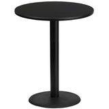 English Elm EE1268 Contemporary Commercial Grade Restaurant Dining Table and Bases - Bar Height Black EEV-11552