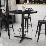 English Elm EE1272 Contemporary Commercial Grade Restaurant Dining Table and Bases - Bar Height Black EEV-11568