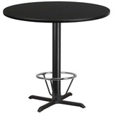 English Elm EE1272 Contemporary Commercial Grade Restaurant Dining Table and Bases - Bar Height Black EEV-11568
